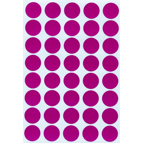 Royal Green Sticker dots Labels Color Stickers 19mm 3/4 inch - Purple - 600 Pack