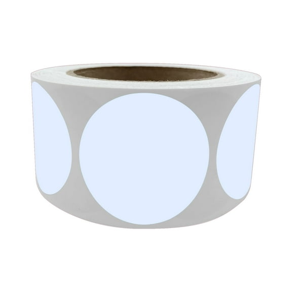 Royal Green White Round Circle Sticker 2 inch Diameter dot Labels roll - 5cm (50mm) - 600 Pack