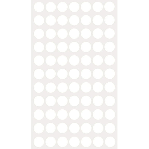 Royal Green White Stickers Dots Coding Labels Removable Adhesive (Approx 5/8 inch 19/32) - 15mm Great Circle Stickers - 385 Pack