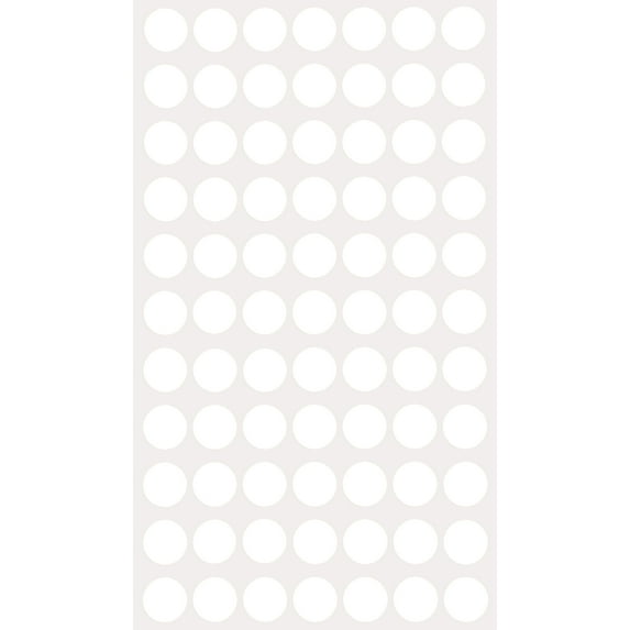 Royal Green White Stickers Dots Coding Labels Removable Adhesive (Approx 5/8 inch 19/32) - 15mm Great Circle Stickers - 385 Pack