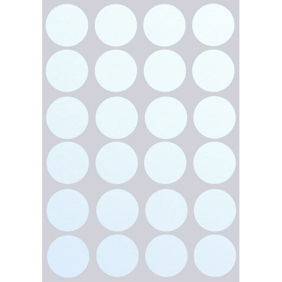 Royal Green White Stickers Round Labels - Circle Stickers Dots 25mm - 120 Pack