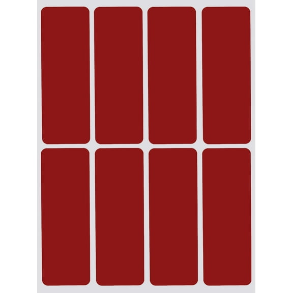 Royal Green Writable Blank Labels 1 x 3 inch (75mm x 25mm) Red Velvet Stickers for Labeling - 800 Pack