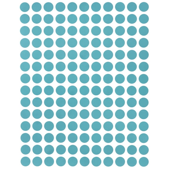 Royal Green Write Color Coding Labels 3/8 10mm - (0.375) Round Dot Stickers Full Sheet Light Blue- 2100 Pack
