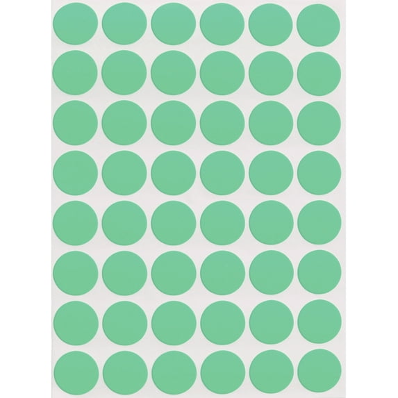 Royal Green Write Dot Sticker 11/16" Inch Color-Coding Labels for Inventory Office Supplies in Pastel Green (17mm), 4800 Pack