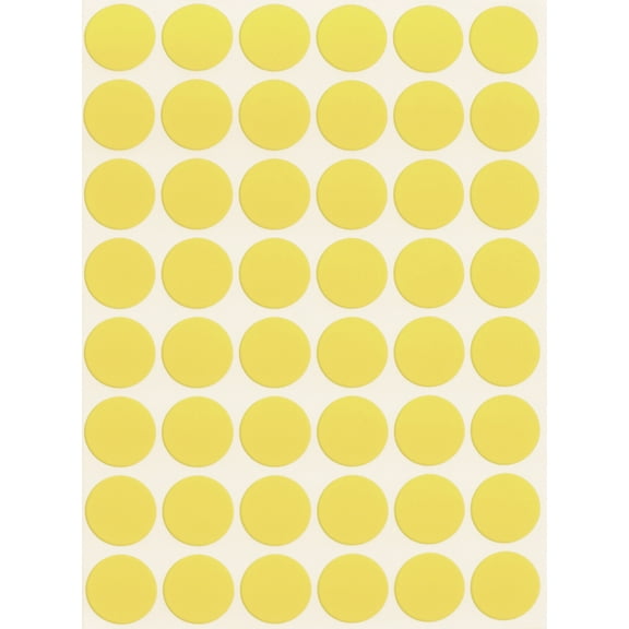 Royal Green Write Dot Sticker 11/16" Inch Color-Coding Labels for Inventory Office Supplies in Pastel Yellow (17mm), 4800 Pack