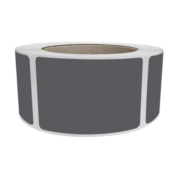 Royal Green Write-On Labels 3x2 inch (76mm x 51mm) Gray Sticker Roll - 500 Pack
