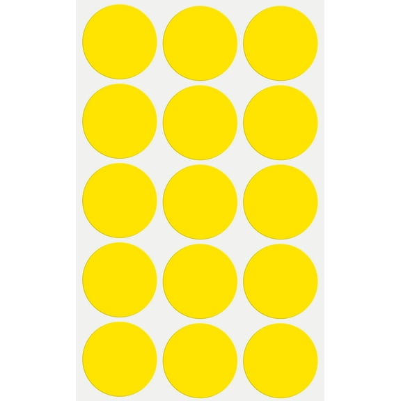 Royal Green Yellow dot Stickers Great for envelopes, Invitation Seals, Arts and Crafts in 30mm - 75 Pack