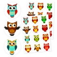 thumbnail image 1 of Royal GreenColorful Owl Stickers for Arts, Crafts, Toys and Games 1.5 nch (37mm) - 240 Pack, 1 of 6