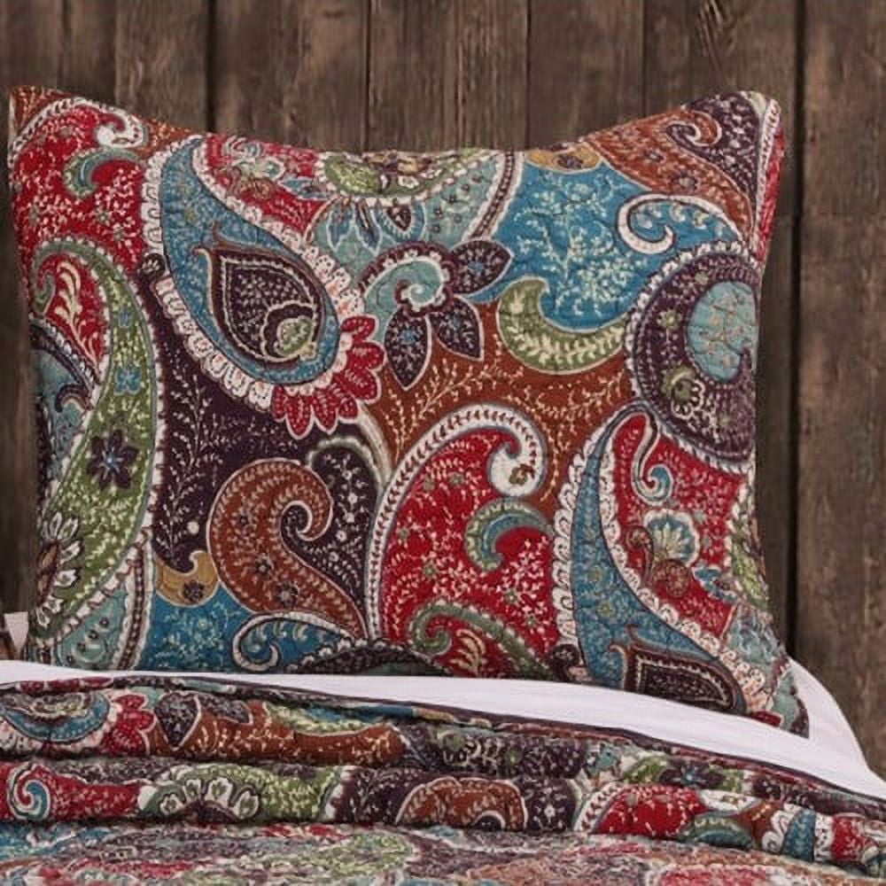 Tivoli Multicolor Cotton Paisley Standard Sham