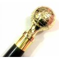 Royal Handicraft Victorian Walking Cane Designer Globe Brass Handle