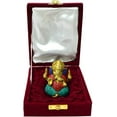 thumbnail image 1 of Royal Handicrafts Brass Lord Ganesha Statue Embedded With Semi Precious Stone in Gift Box, 1 of 1