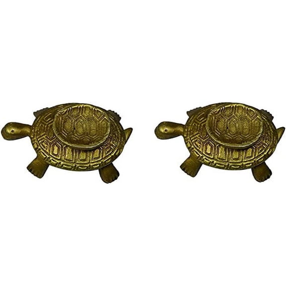 Royal Handicrafts Brass Tortoise - Set of 2 (Feng Shui)