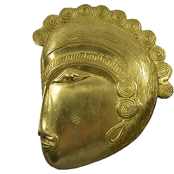 Royal Handicrafts Brass Tribal Face Wall Hanging