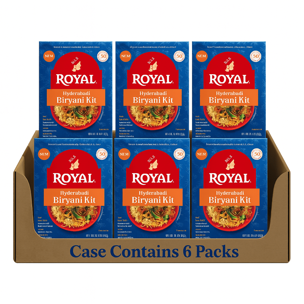 Royal Hyderabadi Biryani Kit with Basmati Rice, 11.5 oz Box (Case of 6)