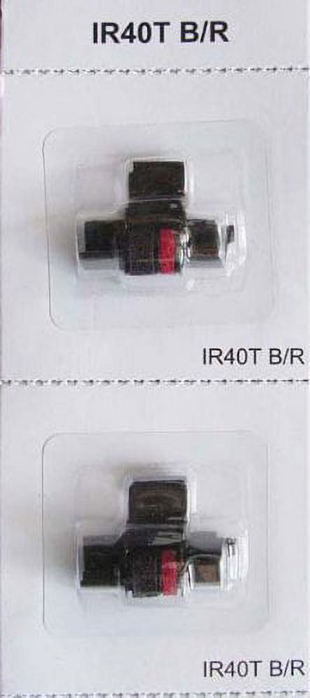 Royal IR40T Ink Pack for Royal TC-100 Time Clock + Many Calculator Models (2 Pack, Black/Red ink) - image 1 of 1