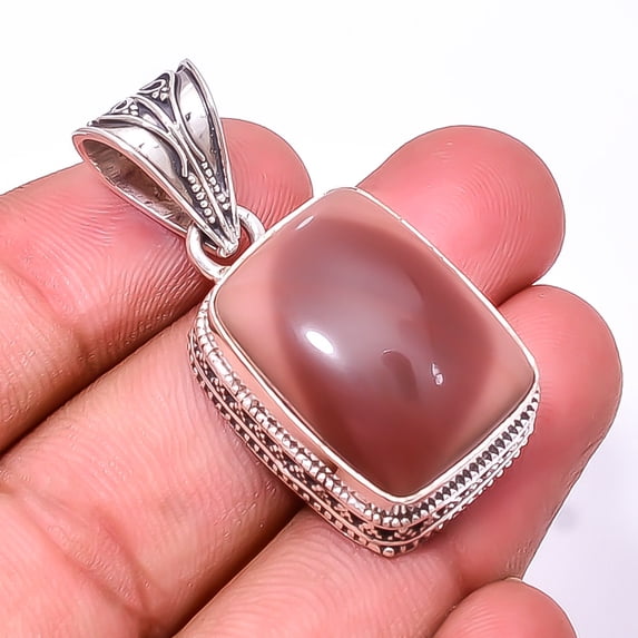 Royal Imperial Jasper -Guadalajara Fine Art 925 Sterling Silver Pendant 1.64", Maroon Imperial Jasper Pendant P_8066_314_39