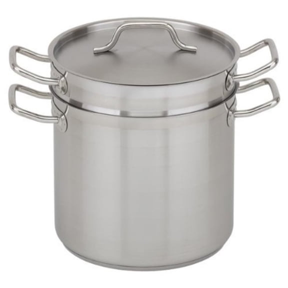 Royal Industries Double Boiler with Lid, 20 qt, 11.8" x 11.4" HT, Stainless Steel, Commercial Grade - NSF Certified