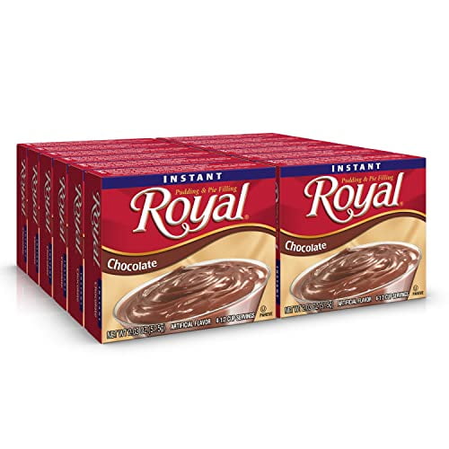 Royal Instant Pudding Dessert Mix, Chocolate, Fat Free (12 2 oz Boxes)