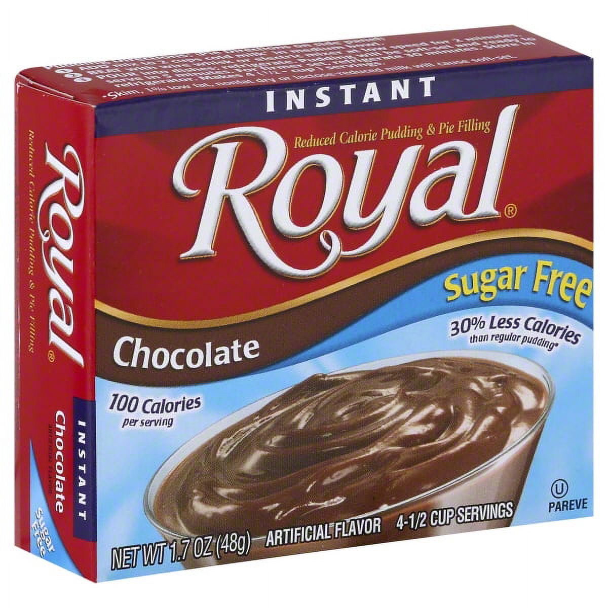 Royal Instant Sugar Free Chocolate Reduced Calorie Pudding & Pie Filling, 1.7 oz - image 1 of 5
