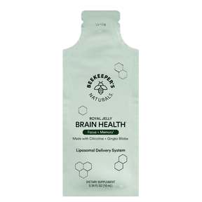 Beekeeper's Naturals Royal Jelly Brain Health Liposomal Singles Cognitive Support - 30 Count