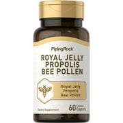 Royal Jelly Propolis Bee Pollen | 60 Caplets | Vegetarian for Men and Women | by Piping Rock