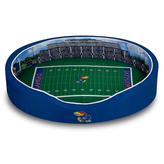 Royal Kansas Jayhawks 7'' x 22'' x 34'' Medium Stadium Oval Dog Bed