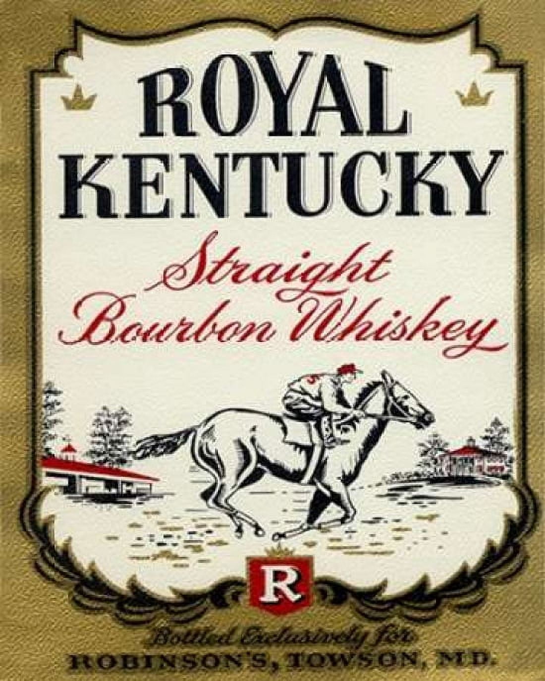 Royal Kentucky Straight Bourbon Whiskey Canvas Art - Vintage Booze Labels (24 x 30)