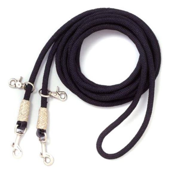 Royal King Cord Draw Reins, Black