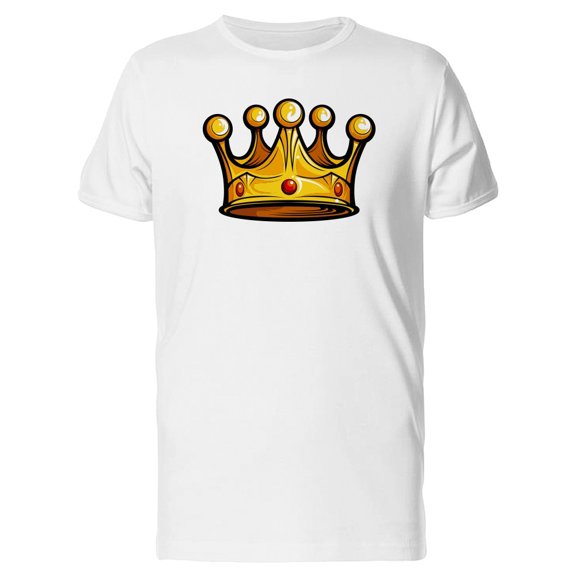Royal King Crown Cartoon T-Shirt Men -Image by Shutterstock, Male Large