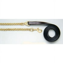 Royal King Leather Lead Line with Brass Plated Chain