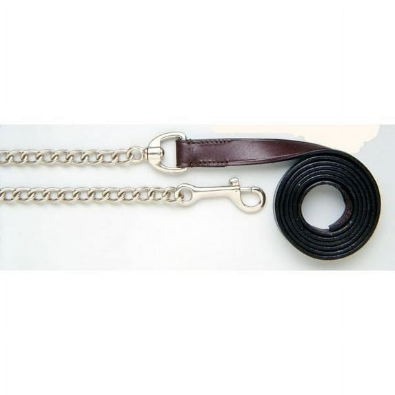 Royal King Leather Lead w.Nickel Chain 3/4 Drk Oil