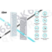 Royal Kludge RK68 White Wireless Swappable Keyboard Brown Switch USB22_WBRI