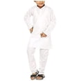 thumbnail image 1 of Royal 100% Cotton White Cotton Kurta Pyjama For Kids, 1 of 1