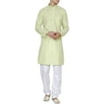 thumbnail image 1 of Royal Kurta Men's Cotton Kurta Pyajma Set (ROYAL-347-DOBBY-PISTA-GREEN-42C_Pista _42), 1 of 1