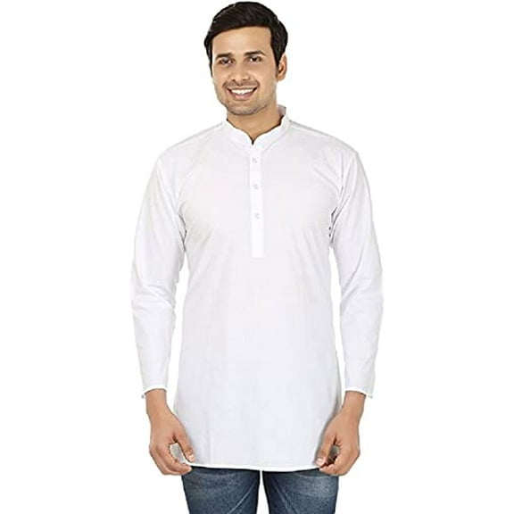 Royal Kurta Men's Cotton Regular Kurta (ASADS_White_44)