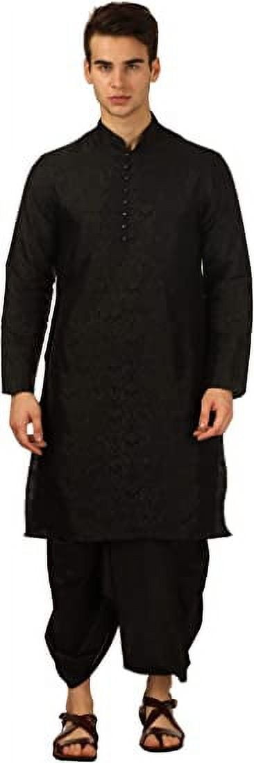 Rama Green Floral Weaving Jacquard Kurta Pajama – De Royal Mens Ethnic