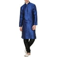 thumbnail image 1 of Royal Kurta Men's Jacquard Silk Kurta Pyjama (40, Royal Blue), 1 of 1