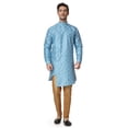 thumbnail image 1 of Royal Kurta Men's Jacquard Silk Printed Indowestern Sherwani, 1 of 7