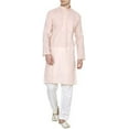 thumbnail image 1 of Royal Kurta Men's Linen Long Kurta (40, Peach), 1 of 1