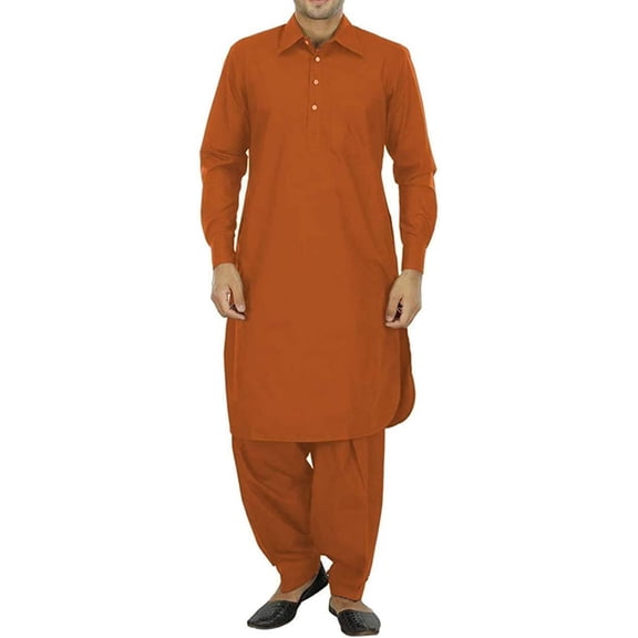 Royal Kurta Men's Linen Pathani Suit