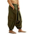 thumbnail image 1 of Royal Kurta Men's Loose Fit Cotton Salwar Pants (996/WHITE/COTON/PATIALA/_Green, Khakhi_Free Size), 1 of 1
