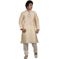 thumbnail image 1 of Royal Kurta Men's Silk Blend Embroidered Kurta Churidar Set, 1 of 1