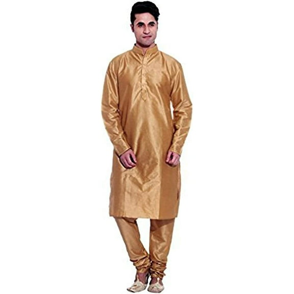 Royal Kurta Men's Silk Blend Kurta & Churidaar Set