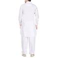 thumbnail image 1 of Royal Kurta Men's Silk Blend Loop Button Design Kurta (Only Kurta) (42, White), 1 of 1