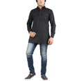 thumbnail image 1 of Royal Kurta Mens Cotton Pathani Kurta Black, 1 of 1