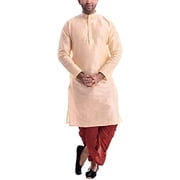 Royal Kurta Mens Silk Blend Dhoti Kurta Golden