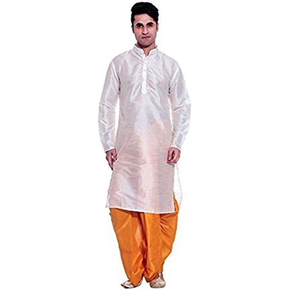 Royal Kurta Mens Silk Blend Dhoti Kurta