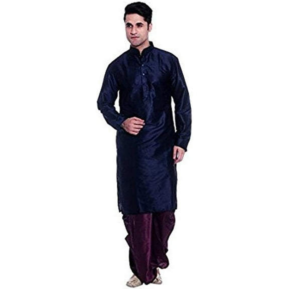 Royal Kurta Mens Silk Blend Dhoti Kurta