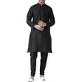 thumbnail image 1 of Royal Kurta Mens Silk Blend Kurta Pyjama (36, Black), 1 of 1