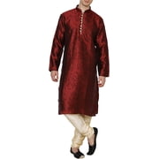 Royal Kurta Mens Silk Blend Kurta Pyjama Set 38, Red